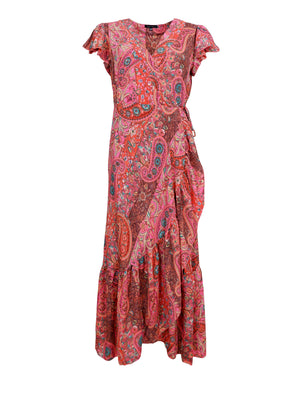BCLUNA ausgestelltes Wickelkleid – Scarlett Berry