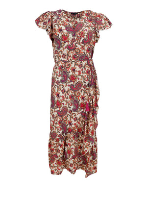 BCLUNA ausgestelltes Wickelkleid – Vivid Rouge