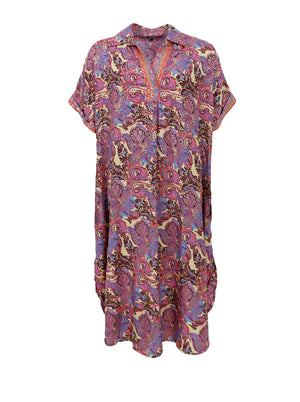 BCLUNA kurzärmlige Kaftan-Tunika – Royal Berry