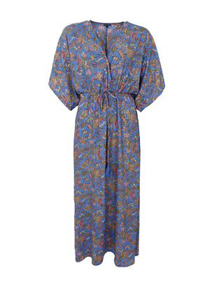 BCLUNA langes Kleid mit V-Ausschnitt - Violettblau