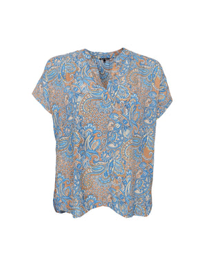 BCLUNA Andrea s/s Bluse – Golden Aqua