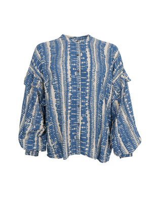 BCSTELLA Rüschenbluse - Balance Blue