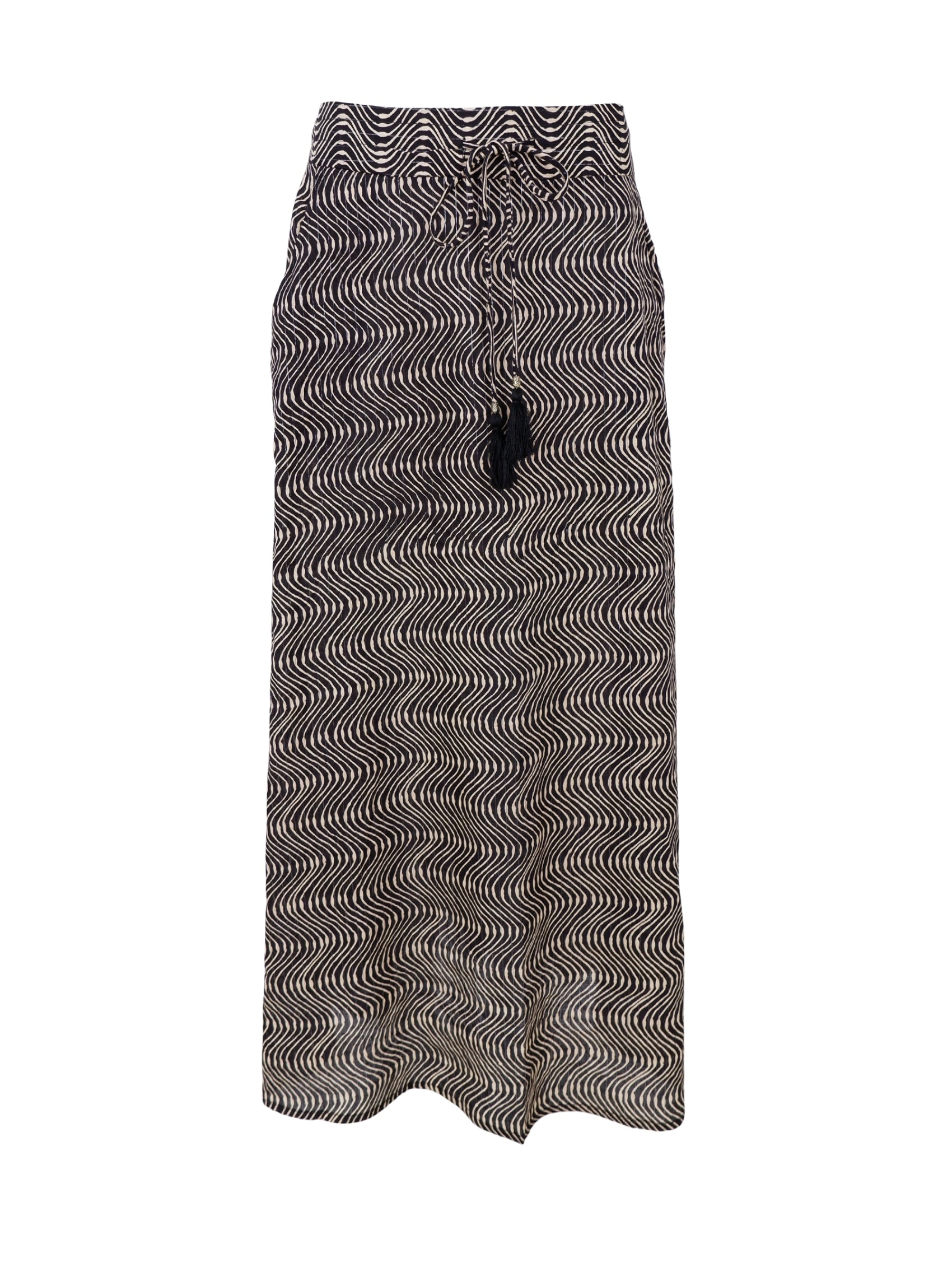 BCMIRA regular skirt - Black Twirl - Black Colour