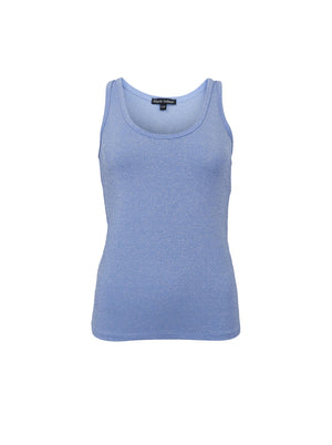 BCFAYE Lurex Top - Hellblau