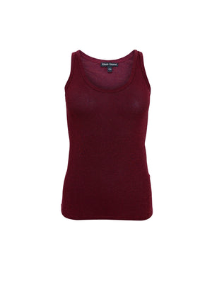 BCFAYE Lurex Top - Pflaume
