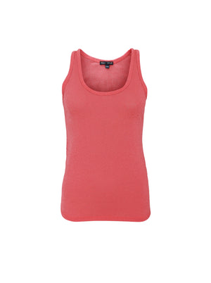 BCFAYE Lurex Top – Korallenrot