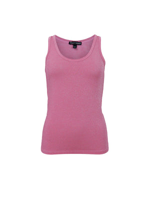 BCFAYE Lurex Top - Zartrosa