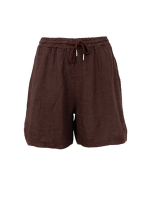 BCMELINA Leinenshorts - Kaffee