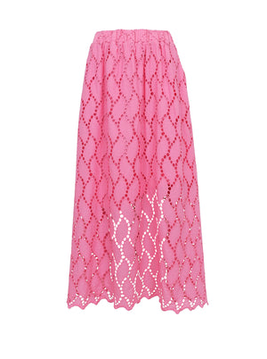 BCFREYA Spitzenrock mit Cut-out - Pink