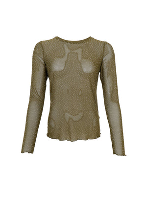 BCALEXIS Bluse m/Steinen - Hunter Green