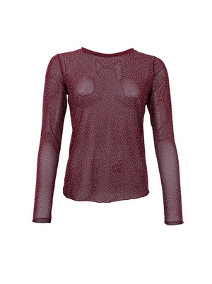 BCALEXIS T-Shirt mit Steinen - Pflaume