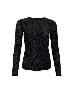 BCZENIA Mesh-Bluse - Schwarz