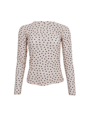 BCISOLE Love Mesh Bluse - Nude Heart