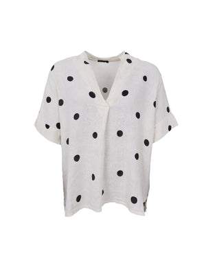 BCMELINA SS Leinenbluse - Punkt