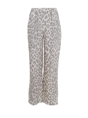 BCMELINA weite Leinenhose - Natural Leo