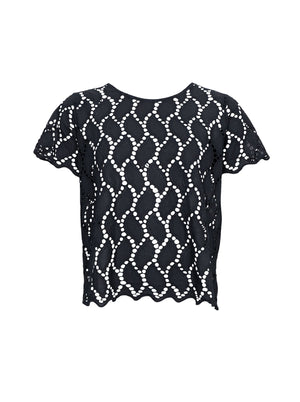 BCFREYA SS T-Shirt-Bluse - Schwarz