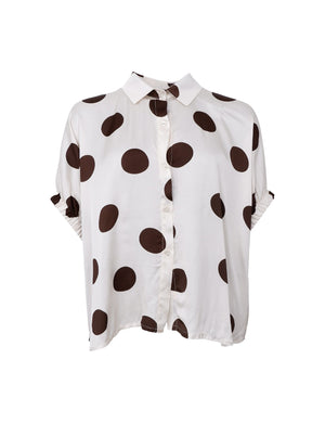 BCMABEL Hemdbluse - Off White Dot