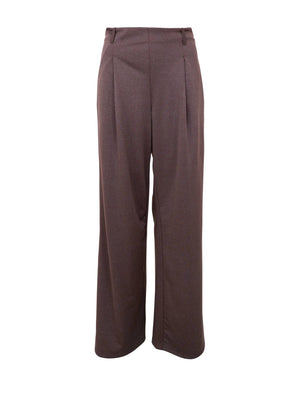 BCTONI Bundfaltenhose - Kaffee