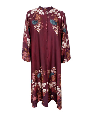 BCZENDAYA Satinkleid - Pflaumenblume