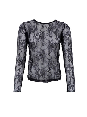 BCLARA Spitzenbluse - Schwarz
