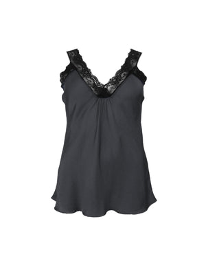 BCBEA schwarzes Spitzentop - Dunkelgrau
