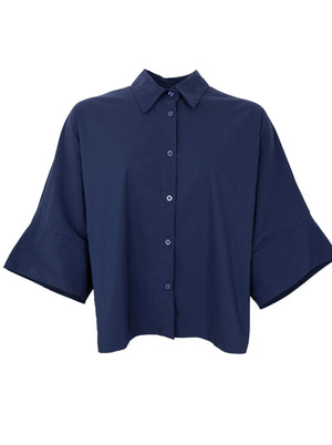 BCDAVINA lockeres Hemd - Marine