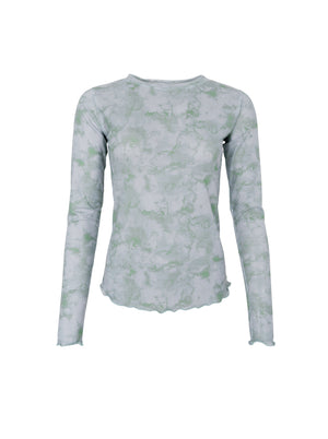 BCANNIE Glitzerbluse aus Mesh - Grün