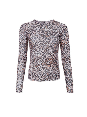 BCANNIE schimmernde Netzbluse - Leopard