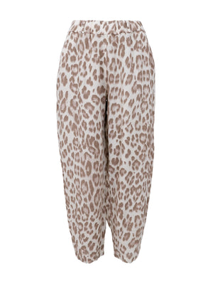 BCMELINA Leinenhose im Fassdesign – Nougat Leo