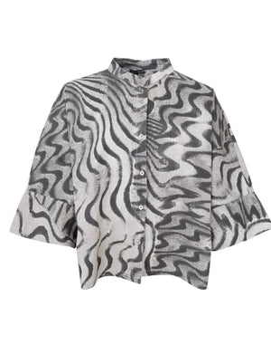 BCALLY Loose-Shirt – Pixel Sand
