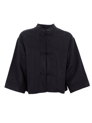 BCMOON Hemdbluse - Schwarz