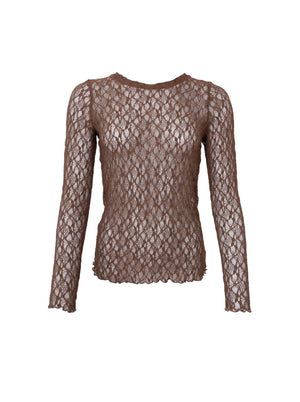 BCCECILY Spitzenbluse – Coffee