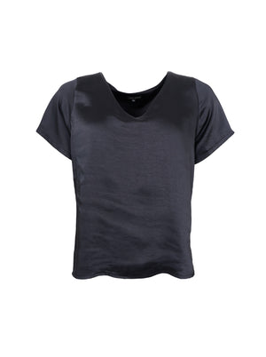 BCLUCINDA V-Ausschnitt SS Bluse - Schwarz