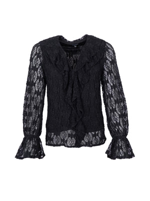 BCAISHA Spitzenbluse - Schwarz