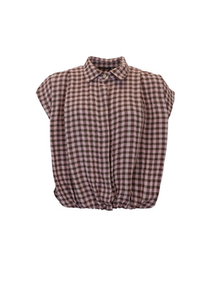BCMALLE Bomberbluse – Brown Check