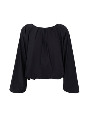 BCDAVINA Ballonbluse - Schwarz