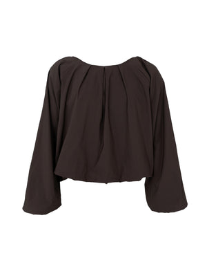 BCDAVINA Ballonbluse - Kaffee