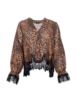 BCSALMA Bluse - Braun Leopard