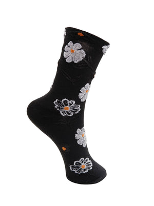 BCROSIE Blumensocke - Schwarz
