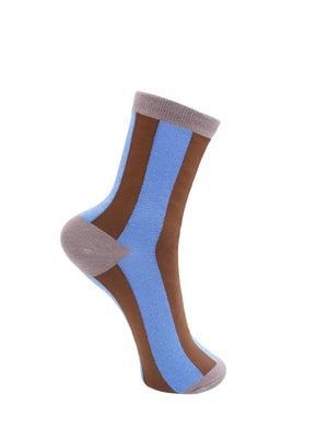 BCYESENIA Socke - Blau/Braun