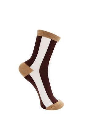 BCYESENIA Socke - Off White/Kaffee