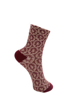 BCMILENA Lurexsocken - Weinrot