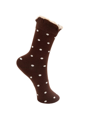 BCLUMINA Socke - Kaffee mit Punkten