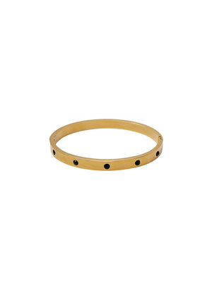 BCGRACE Strassarmband - Goldfarben mit Schwarz