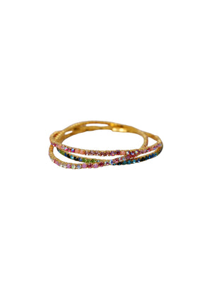 BCSHAY Armband, 3er Set - Goldfarbener Mix