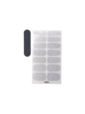 BCZOLA nail stickers - Silver Coloured - Black Colour