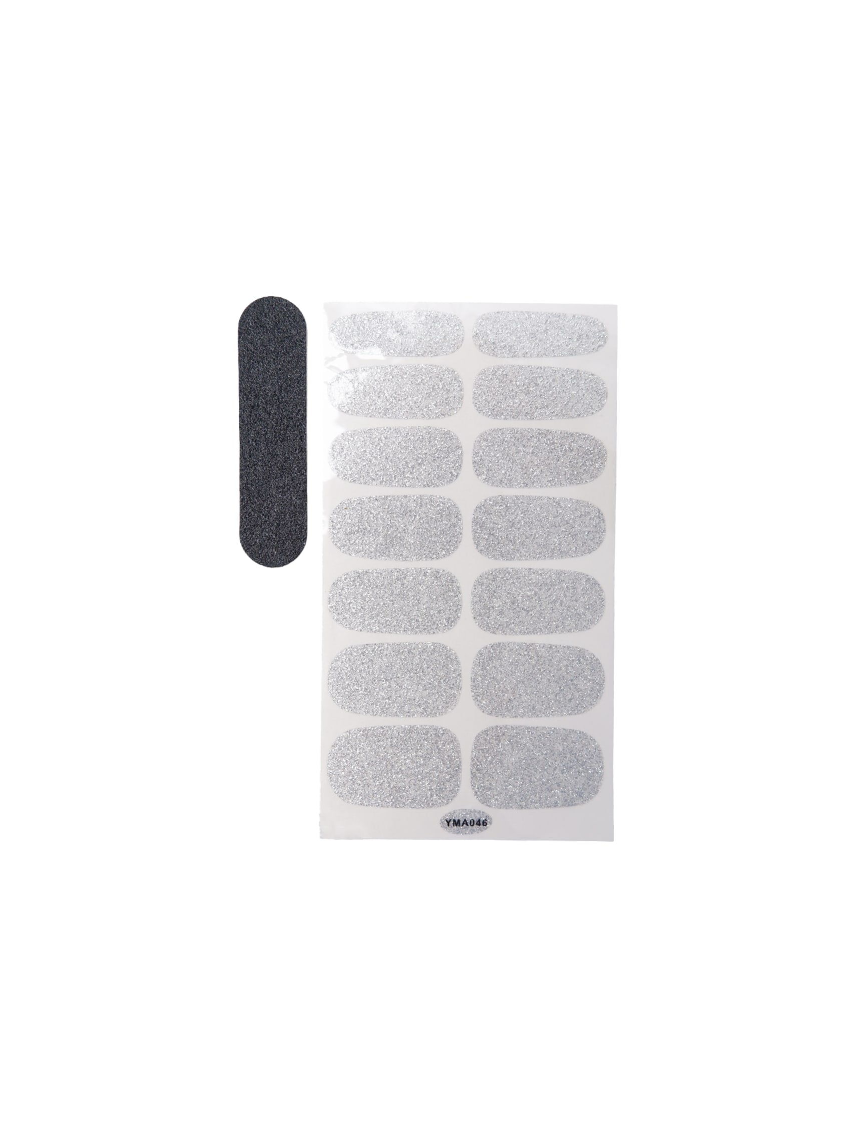 BCZOLA nail stickers - Silver Coloured - Black Colour
