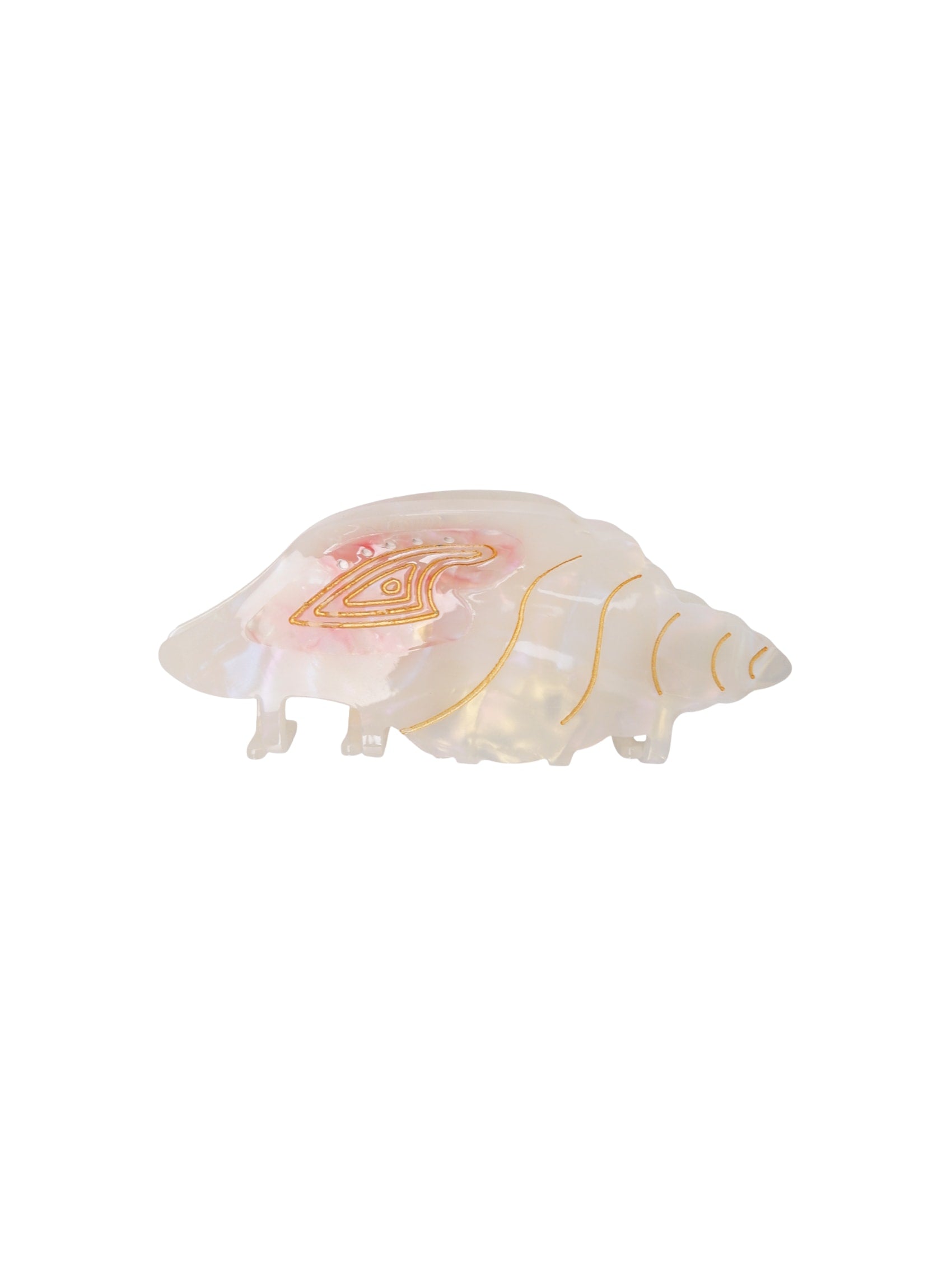 BCFELINE conch shell hair claw - White - Black Colour