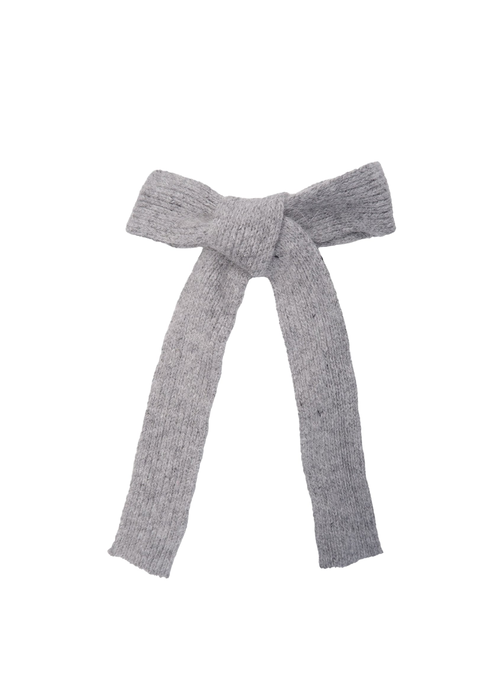 BCEMERIE bow barette - Lt. Grey - Black Colour