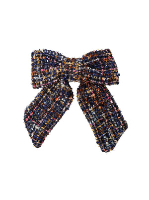 BCBLISS Baskenmütze mit Schleife - Navy Multi